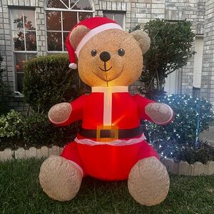 Inflatable Santa Bear Holiday Decor